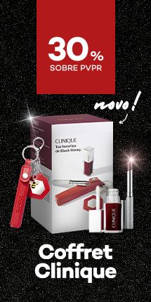 Novo Conjunto Black Honey da marca Clinique  com destaque promocional de 30% sobre preço de Venda ao Público Recomendado